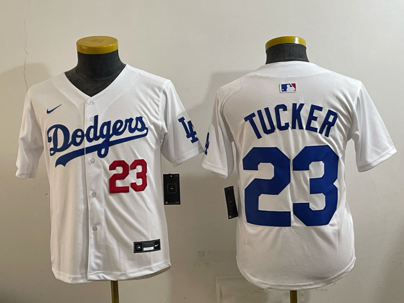 youth 2026 Los Angeles Dodgers #23 Tucker White Game Nike MLB Jersey 0011 (1)